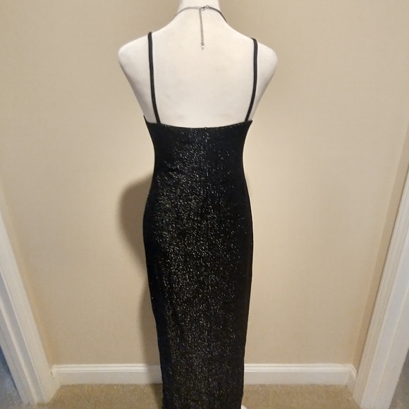 Vintage Metamorphosis Black Sparkle Evening Dress - Picture 5 of 9